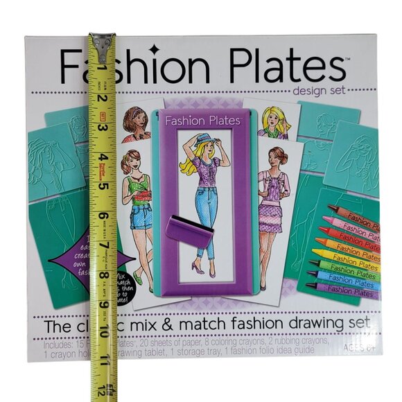 Fashion Plates Design Set Imprint Rubbing Arts & Crafts Mix & Match Drawing 2015 - Picture 12 of 13